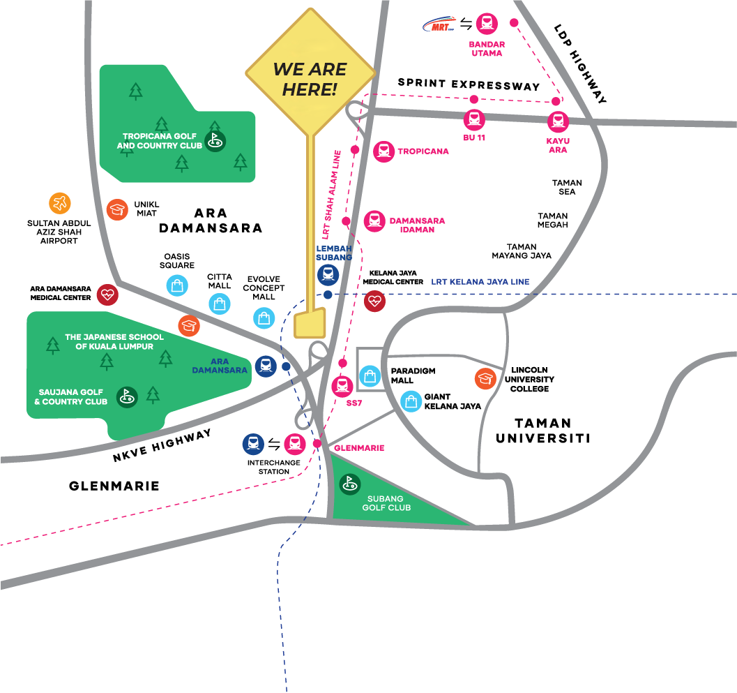 Pinnacle Ara Damansara location map